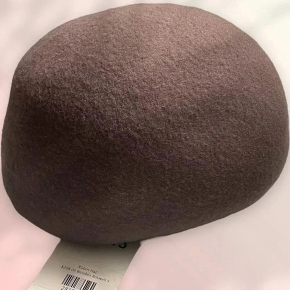 BROOKES BOSWELL RUBIN HAT Wool Beret Structured Hat Mocha Mousse Brown - Picture 3 of 10